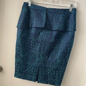 Tahari Pencil Skirt (blue/teal) SIZE 6